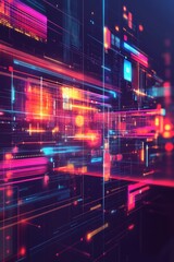 Wall Mural - illustration of data download 