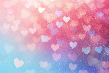 Canvas Print - Heart backgrounds glitter decoration.