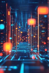 Wall Mural - illustration of data download 