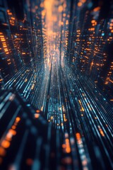 Wall Mural - illustration of data download 