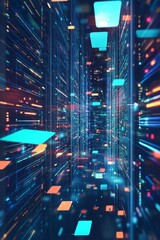 Wall Mural - illustration of data download 