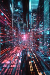 Wall Mural - illustration of data download 