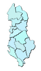  Map of Albania with states isolated