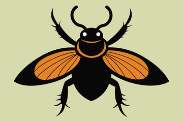 Wall Mural - Solid color May Beetle animal vector design