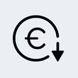 © SANALRENK - Euro cost reduction, euro decrease icon