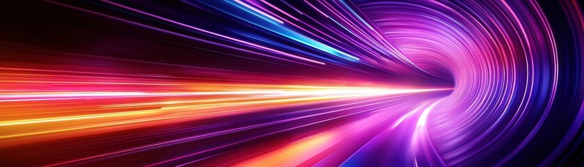 Fototapete - Abstract light trail movement background