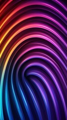 Poster - Colorful wavy lines in vibrant patterns
