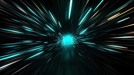 Aufkleber - Dynamic light burst, abstract digital pattern.