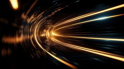 Aufkleber - Dynamic light trails in dark background