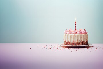 Canvas Print - Ice cream cake birthday dessert cupcake.