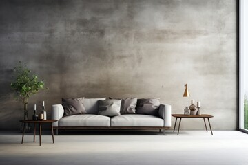 Canvas Print - Modern living room wall architecture furniture.  Image by rawpixel.