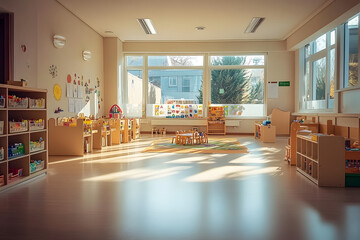 Sticker - Ensuring Fun, Safe Learning in a Preschool Room: A Tour of a Childcare Center Interior