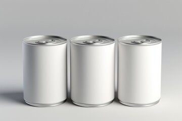 Wall Mural - Isometric Cans Pack Mockup studio shot container recycling.