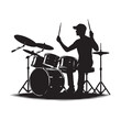 © MSTMIM - Drummer Silhouette, Vector Illustration