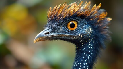 Poster - Close-up Portrait of a Colorful Bird with Striking Features