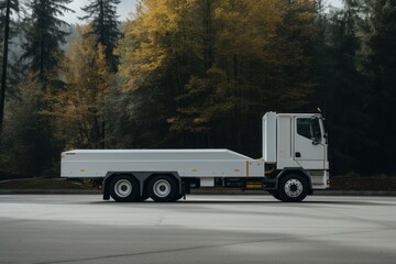 Canvas Print - Vehicle asphalt truck road.