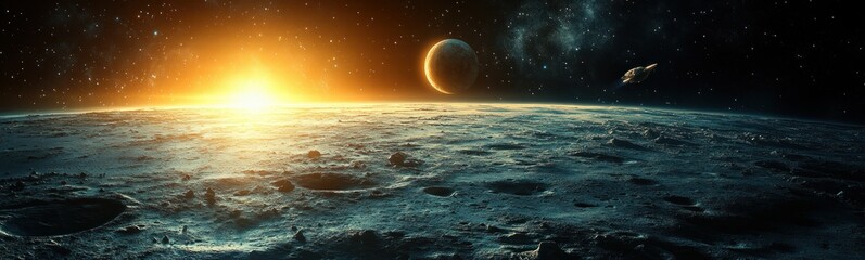 Wall Mural - Sunrise on a Distant Planet