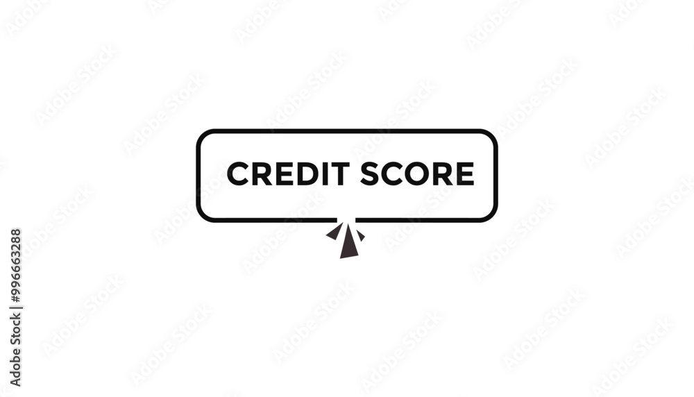 Credit score button web banner templates. Vector Illustration 
