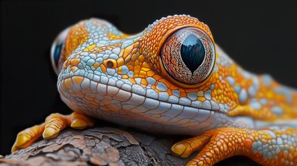 Canvas Print - Close-Up of a Vibrant Frog's Eye