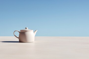 Poster - Tea pot teapot table sky.