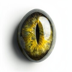 Chrysoberyl Cat's Eye Effect on Pure White Surface