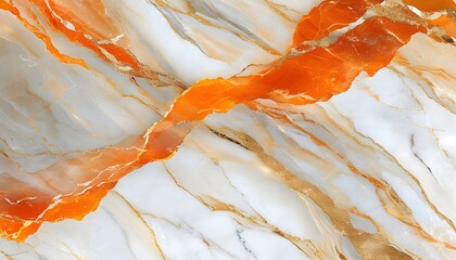 Elegant Golden Marble Pattern with Shiny Orange and White Striations in Abstract Design for Luxury Decor and Graphic Resources