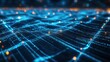 © BerkahStock - Abstract digital landscape with glowing blue and orange lines representing data flow.