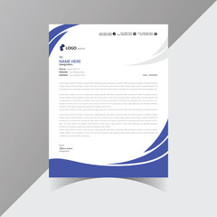 Wall Mural - Letterhead Design Template. professional letterhead template design. Business style letterhead design. Illustration vector.