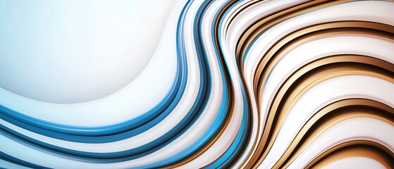 Wall Mural -  A tight shot of a blue-white background featuring a wave pattern at its upper and lower edges