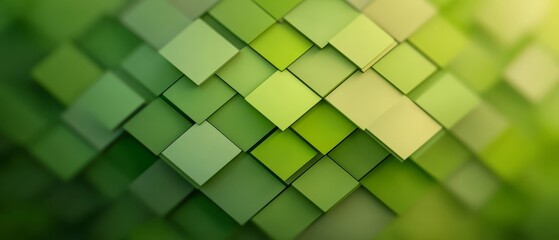 Wall Mural -  A clear image showcases a green abstract background, distinctly featuring squares and rectangles in its center