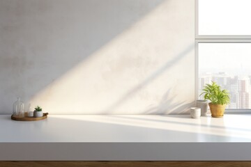 Canvas Print - Windowsill plant wall architecture.