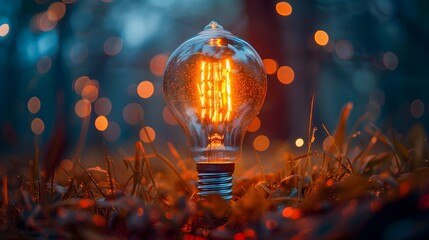 light bulb, new ideas concept with innovative technology and creativity