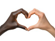 © Asier - Two hands forming a heart shape on white background PNG transparent.