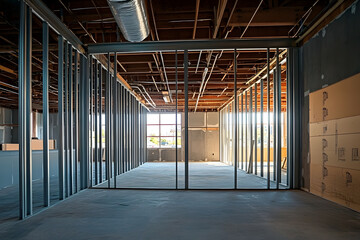 Poster - Commercial Space Renovation: Metal Stud Framing for Retail, Stores, and Eateries