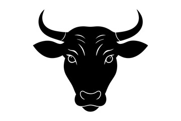 Fototapete - cow on white