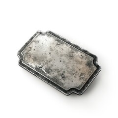 Wall Mural - A silver texture shape ticket accessories accessory jewelry.