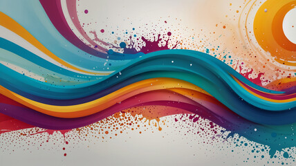 Wall Mural - abstract colorful background with circles