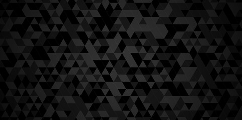 Wall Mural - Abstract Vector geometric seamless gray and black cube square low polygon background. abstract surface creative diamond pattern gray Polygon Mosaic triangle texture background.