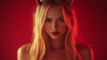 Gothic Demoness Fantasy Portraits: Dark, Mysterious, and Seductive Beauty in Red