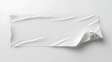 Blank White Poster Mockup with Curling Corner