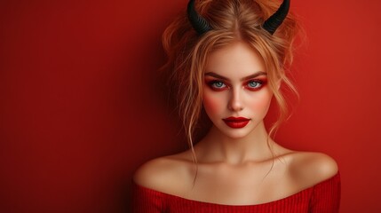 Gothic Demoness Fantasy Portraits: Dark, Mysterious, and Seductive Beauty in Red