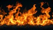 © wacharagorn - Captivating close-up of vibrant flames dancing against a dark background, showcasing the intense energy and warmth of fire.
