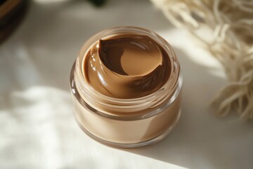 Brown cream cosmetics concealer face cream cream - generative ai