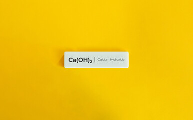 Wall Mural - Calcium Hydroxide (Slaked Lime), Ca(OH)₂. Chemical Compound Containing Calcium. Chemical Formula and Name.