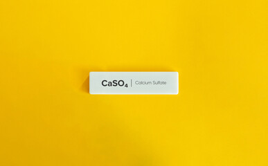 Canvas Print - Calcium sulfate, CaSO₄. Chemical Compound Containing Calcium. Chemical Formula and Name.