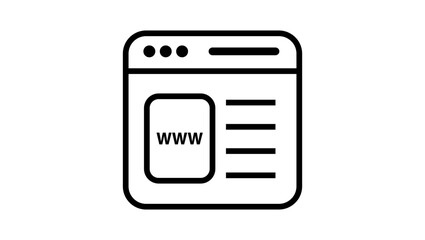 web icon vector, website icon symbol