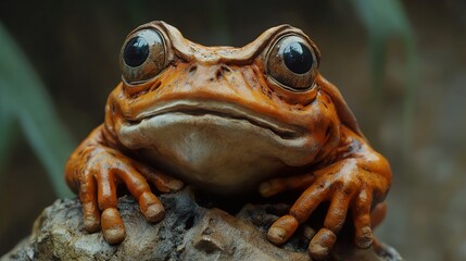 Canvas Print - Close-up Portrait of a Frog in the Rainforest