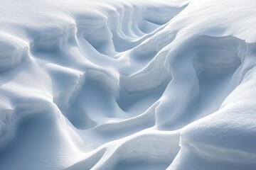 Sticker - Abstract Snow Formations Created by Wind