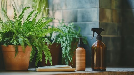 Sticker - Cozy Indoor Garden with Cleaning Products