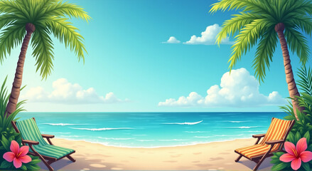 Wall Mural - beach scene